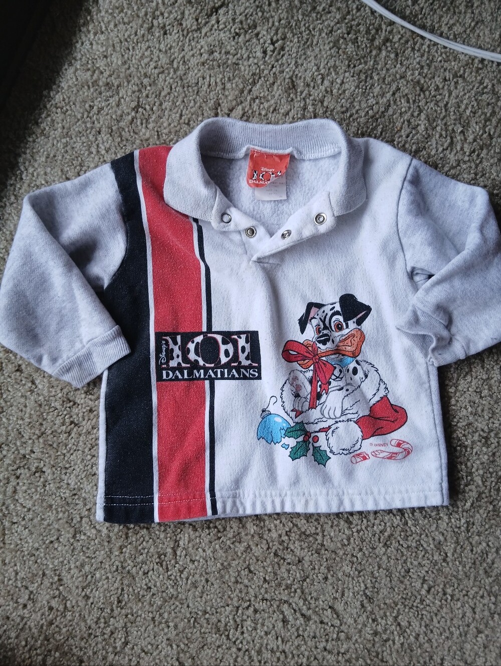 Vintage 101 Dalmations Disney Holiday Pullover Top Y2K